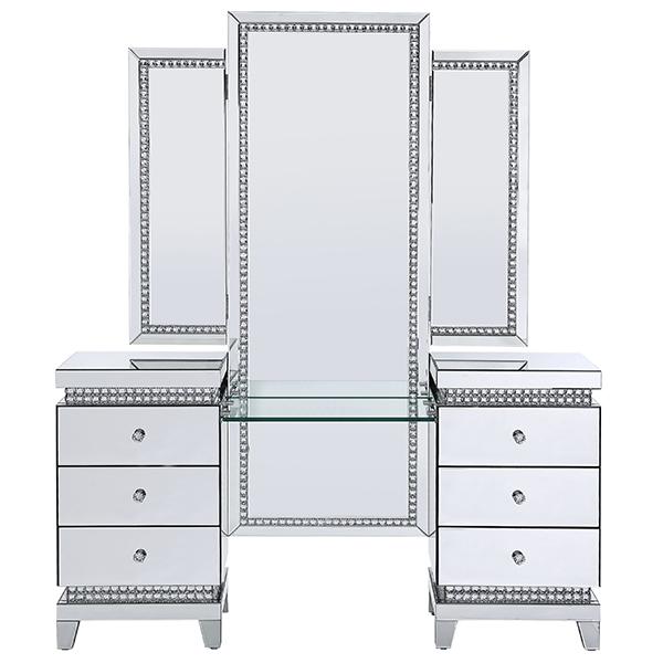 Estrella Silver Makeup Vanity